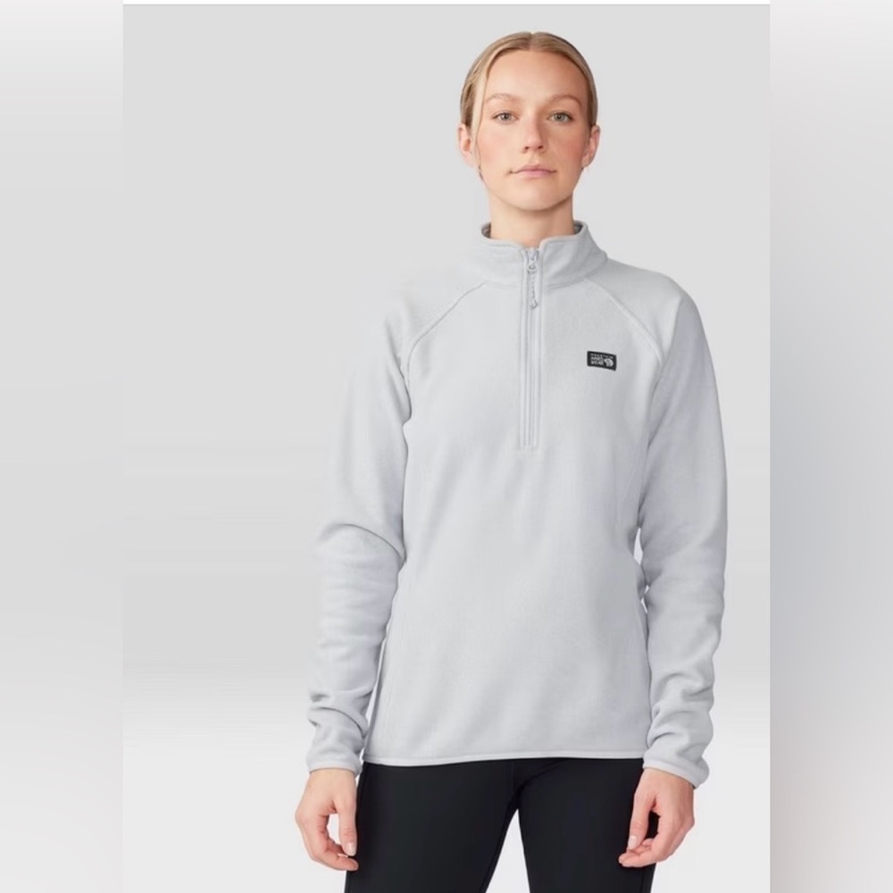 Mountain Hardwear Women's Microchill 2.0 Quarter Zip Fleece Pullover M gray